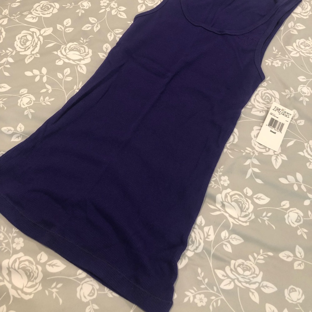 NWT Fox Racing Miss Clean Purple Ribbed Tank Small - Picture 5 of 7